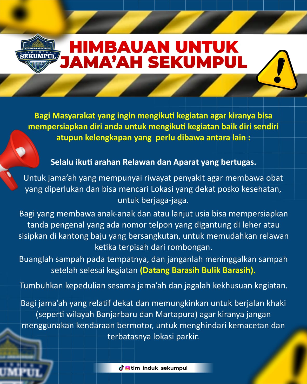 Himbauan untuk Jemaah Sekumpul